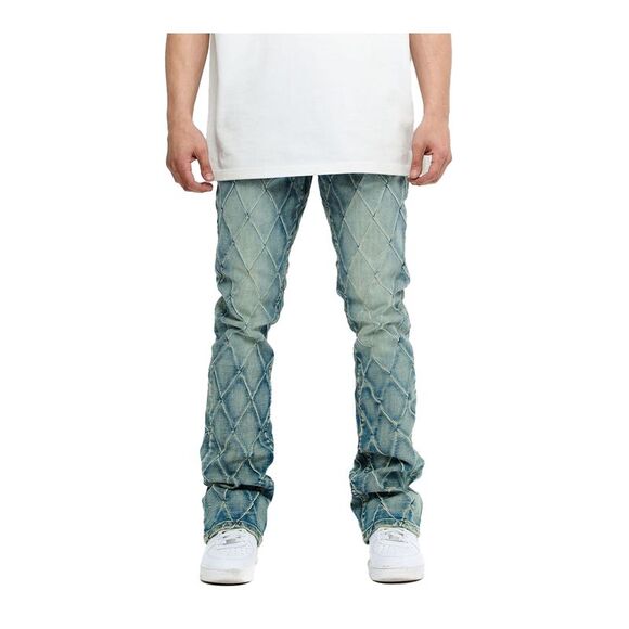 Valabasas Stacked Jeans Tire Mens Blue VLBS-VJ3-1002
